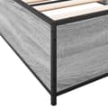 Miniatyrbilde 6 av 9: vidaXL Sengeramme grå sonoma 75x190 cm konstruert tre og metall