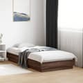 Miniatyrbilde 2 av 9: vidaXL Sengeramme uten madrass brun eik 75x190 cm konstruert tre
