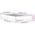 Miniatyrbilde 8 av 9: vidaXL Sengeramme uten madrass røkt eik 75x190 cm konstruert tre