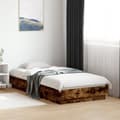 Miniatyrbilde 2 av 9: vidaXL Sengeramme uten madrass røkt eik 75x190 cm konstruert tre