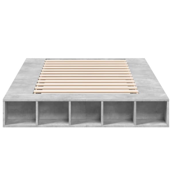 vidaXL Sängynrunko betoninharmaa 120x200 cm tekninen puu