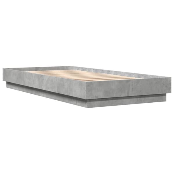 vidaXL Sengeramme betonggrå 100x200 cm konstruert tre