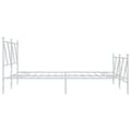 Miniatyrbillede 6 af 9: vidaXL sengeramme med sengegavl og fodgærde 150x200 cm metal hvid