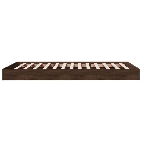 vidaXL sengeramme 90x190 cm konstrueret træ brun egetræsfarve
