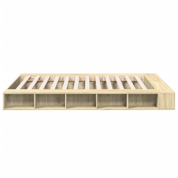 vidaXL sengestel 160x200 cm konstrueret træ sonoma-eg