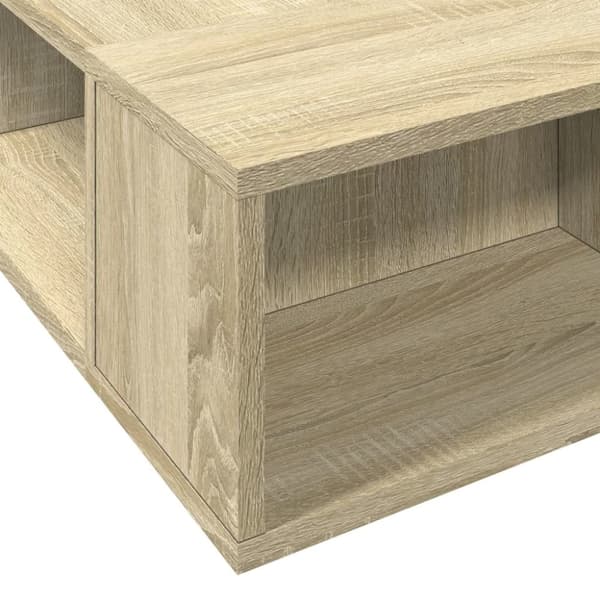 vidaXL sengestel 160x200 cm konstrueret træ sonoma-eg