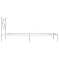 Miniatyrbilde 4 av 8: vidaXL Sengeramme i metall med hodegavl hvit 90x200 cm