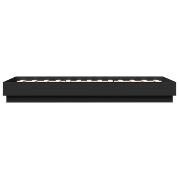 vidaXL sengeramme 75x190 cm konstrueret træ sort