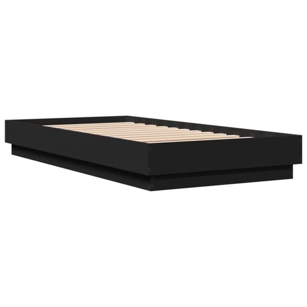vidaXL sengeramme 75x190 cm konstrueret træ sort