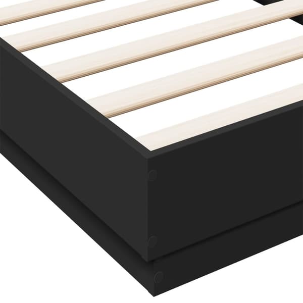 vidaXL sengeramme 75x190 cm konstrueret træ sort