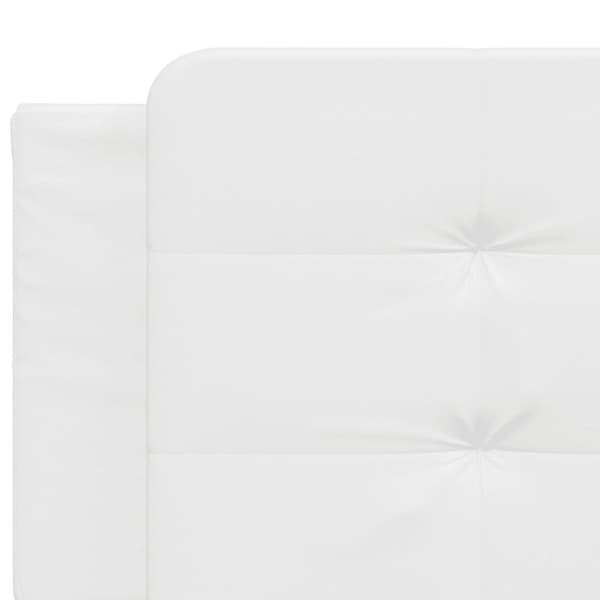 vidaXL sengeramme med LED-lys 200x200 cm kunstlæder hvid