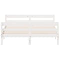 Miniatyrbilde 3 av 9: vidaXL Sengeramme uten madrass hvit 140x200 cm heltre furu