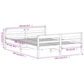 Miniatyrbilde 8 av 9: vidaXL Sengeramme uten madrass hvit 140x200 cm heltre furu