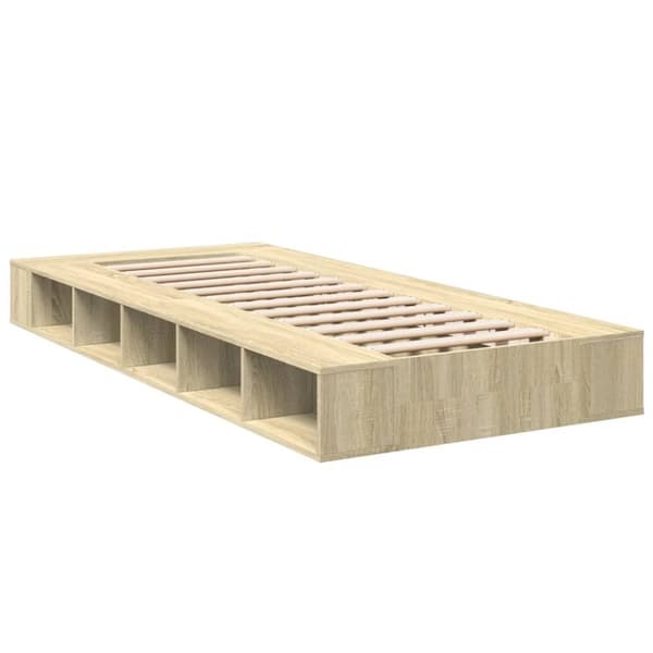 vidaXL sengeramme 90x190 cm konstrueret træ sonoma-eg