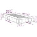 Miniatyrbillede 9 af 10: vidaXL sengeramme 90x190 cm konstrueret træ sonoma-eg
