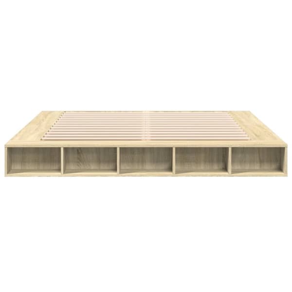 vidaXL sengestel 180x200 cm konstrueret træ sonoma-eg