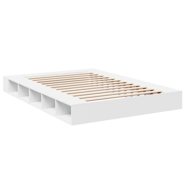 vidaXL Sengeramme hvit 150x200 cm konstruert tre