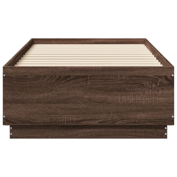 vidaXL Sengeramme brun eik 90x190 cm konstruert tre