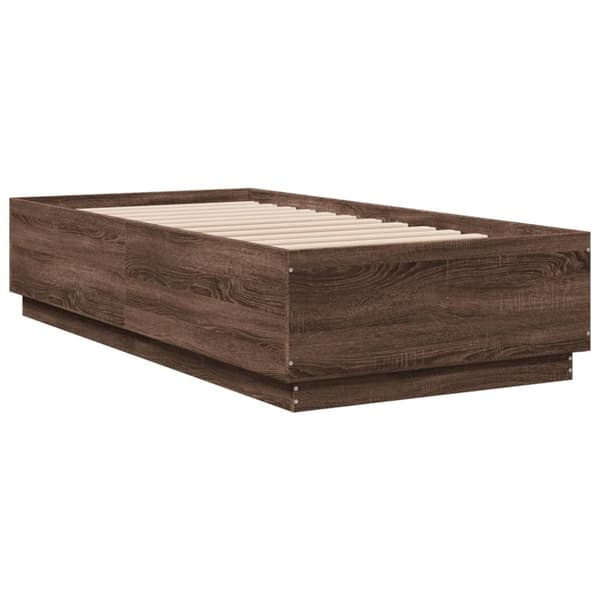 vidaXL Sengeramme brun eik 90x190 cm konstruert tre