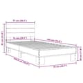 Miniatyrbilde 8 av 9: vidaXL Sengeramme sonoma eik 75x190 cm konstruert tre og metall
