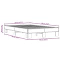 Miniatyrbilde 8 av 9: vidaXL Sengeramme svart 120x190 cm konstruert tre og metall