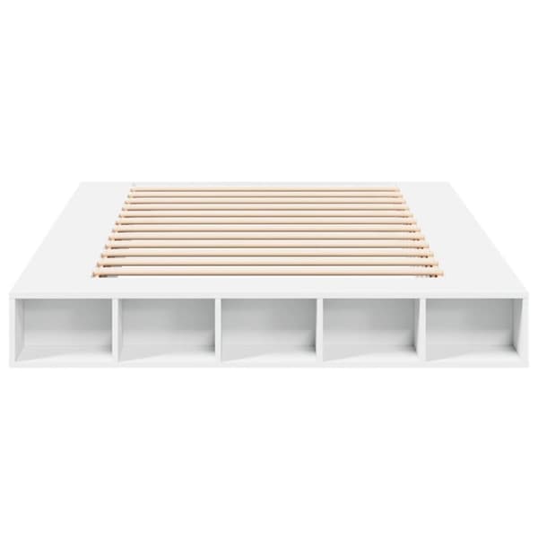 vidaXL sengestel 140x200 cm konstrueret træ hvid