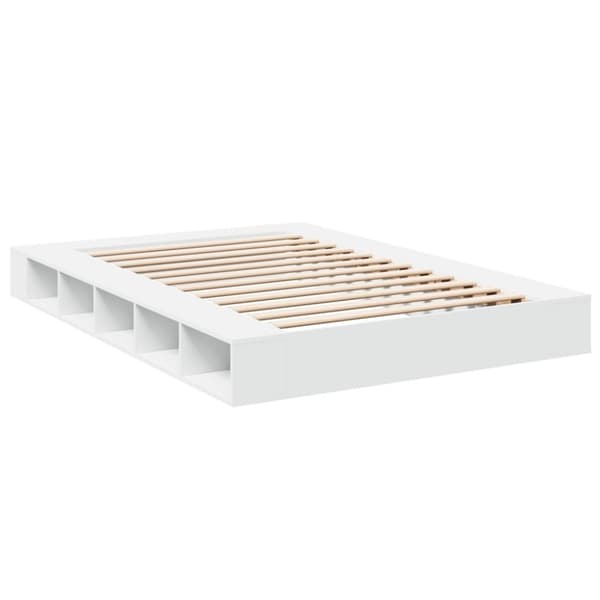 vidaXL sengestel 140x200 cm konstrueret træ hvid