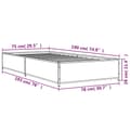 Miniatyrbilde 8 av 9: vidaXL Sengeramme svart 75x190 cm konstruert tre og metall