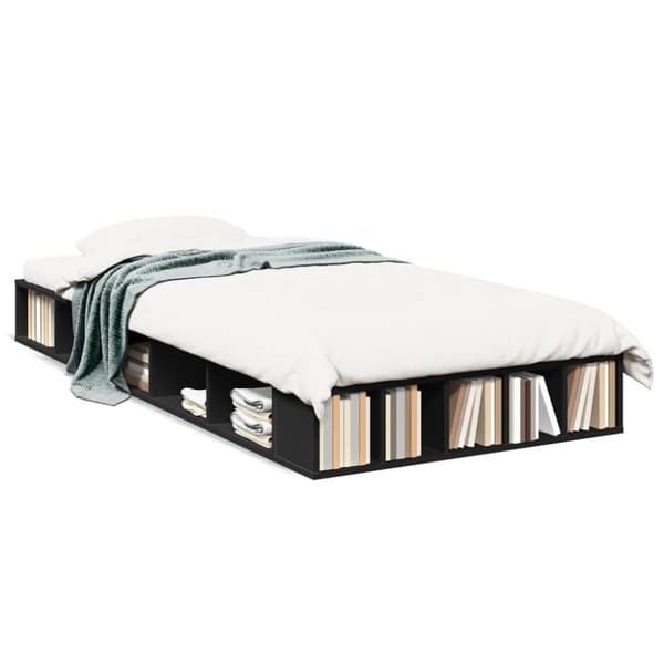vidaXL Sengeramme svart 100x200 cm konstruert tre