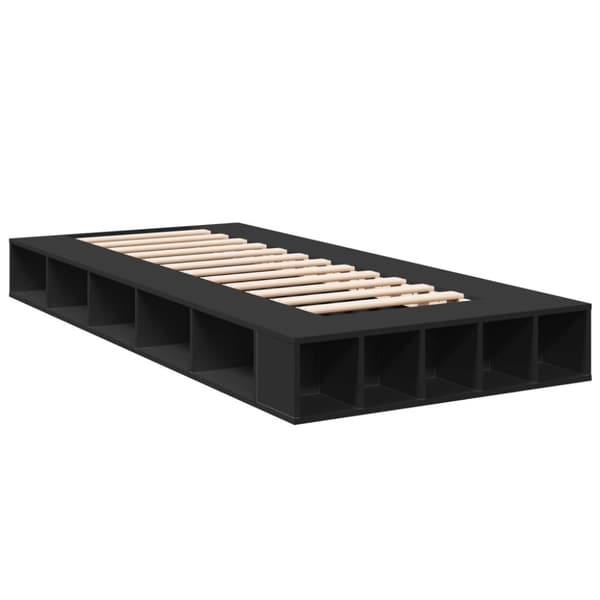 vidaXL Sengeramme svart 100x200 cm konstruert tre