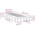 Miniatyrbillede 9 af 10: vidaXL sengeramme 100x200 cm konstrueret træ sort
