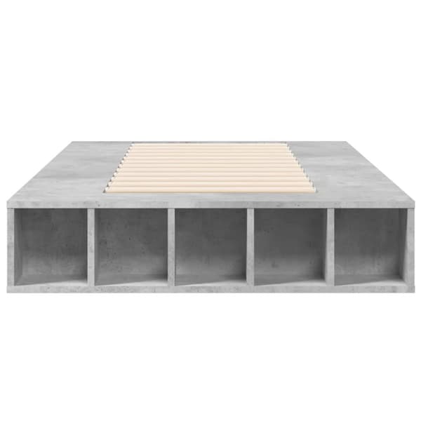vidaXL Sängynrunko betoninharmaa 100x200 cm tekninen puu