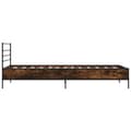 Miniatyrbilde 4 av 9: vidaXL Sengeramme røkt eik 100x200 cm konstruert tre og metall