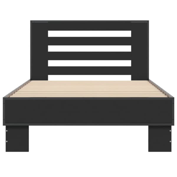 vidaXL Sengeramme svart 90x200 cm konstruert tre og metall