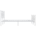 Miniatyrbilde 4 av 8: vidaXL Sengeramme i metall med hode- og fotgavl hvit 120x200 cm