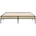Miniatyrbilde 3 av 9: vidaXL Sengeramme sonoma eik 120x190 cm konstruert tre og metall