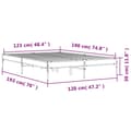 Miniatyrbilde 8 av 9: vidaXL Sengeramme sonoma eik 120x190 cm konstruert tre og metall