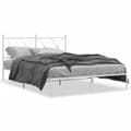 Miniatyrbillede 8 af 8: vidaXL sengeramme med sengegavl 135x190 cm metal hvid