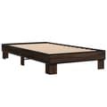 Miniatyrbilde 5 av 9: vidaXL Sengeramme brun eik 100x200 cm konstruert tre og metall