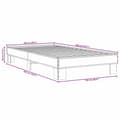 Miniatyrbilde 8 av 9: vidaXL Sengeramme brun eik 100x200 cm konstruert tre og metall