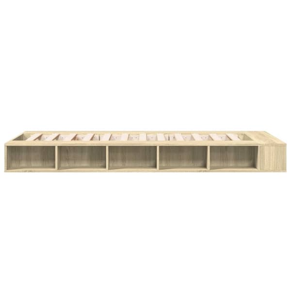 vidaXL sengeramme 100x200 cm konstrueret træ sonoma-eg
