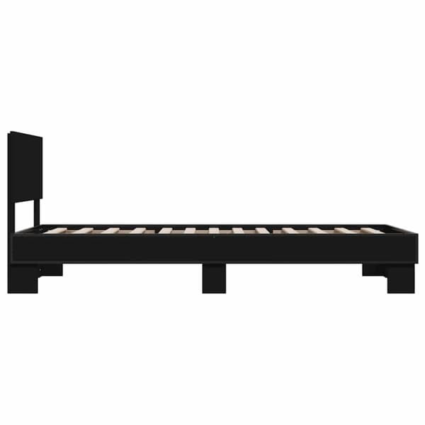 vidaXL Sengeramme svart 75x190 cm konstruert tre og metall