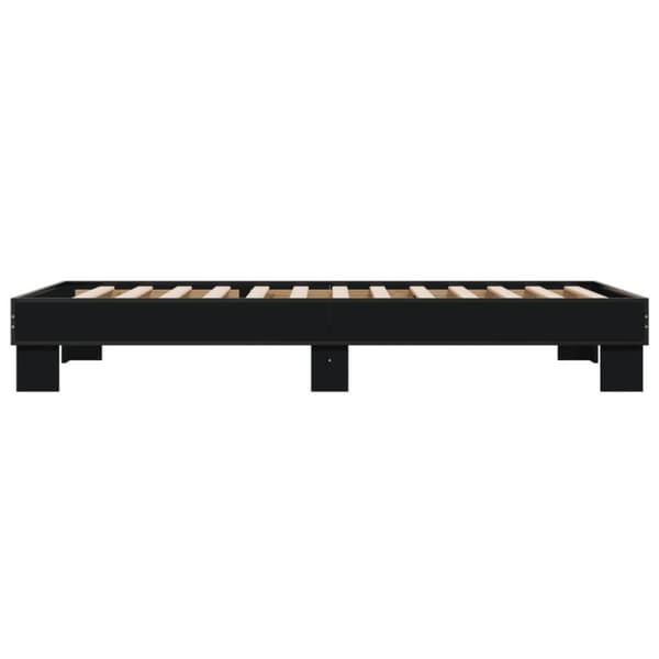 vidaXL Sengeramme svart 100x200 cm konstruert tre og metall