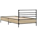 Pikkukuva 5 / 9: vidaXL Sängynrunko Sonoma tammi 100x200 cm tekninen puu ja metalli