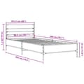 Pikkukuva 8 / 9: vidaXL Sängynrunko Sonoma tammi 100x200 cm tekninen puu ja metalli