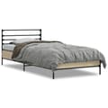 Pikkukuva 2 / 9: vidaXL Sängynrunko Sonoma tammi 100x200 cm tekninen puu ja metalli