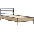 Pikkukuva 1 / 9: vidaXL Sängynrunko Sonoma tammi 100x200 cm tekninen puu ja metalli