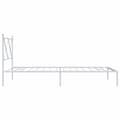 Miniatyrbilde 4 av 8: vidaXL Sengeramme i metall med hodegavl hvit 107x203 cm