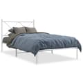 Miniatyrbilde 8 av 8: vidaXL Sengeramme i metall med hodegavl hvit 107x203 cm