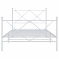 Miniatyrbilde 3 av 8: vidaXL Sengeramme i metall med hode- og fotgavl hvit 100x200 cm